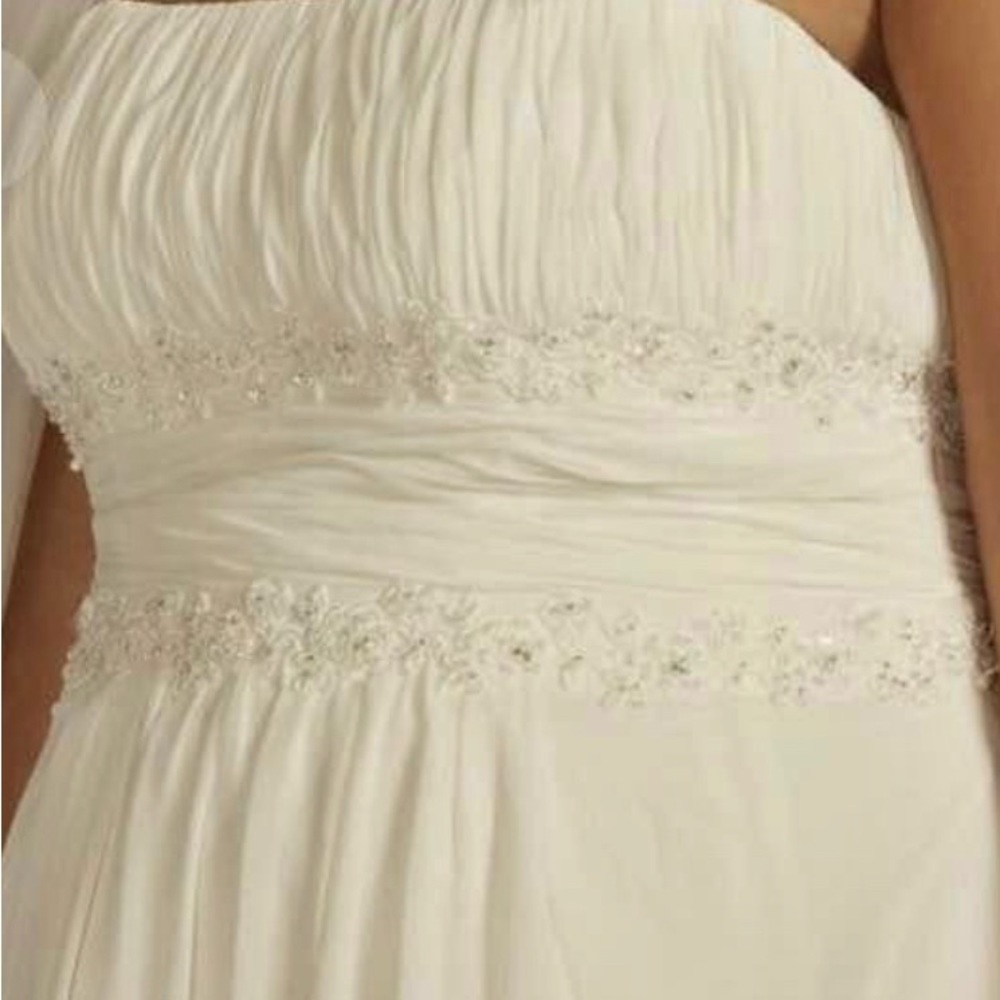 Custom Western Wedding Dress w/silk camo - David’s Bridal